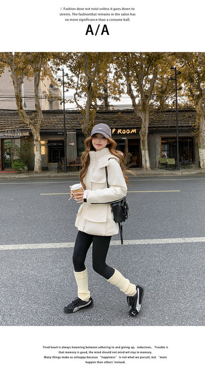 Abrigo Acolchado Largo con Capucha y Cintura Ajustada para Mujer - Image 8