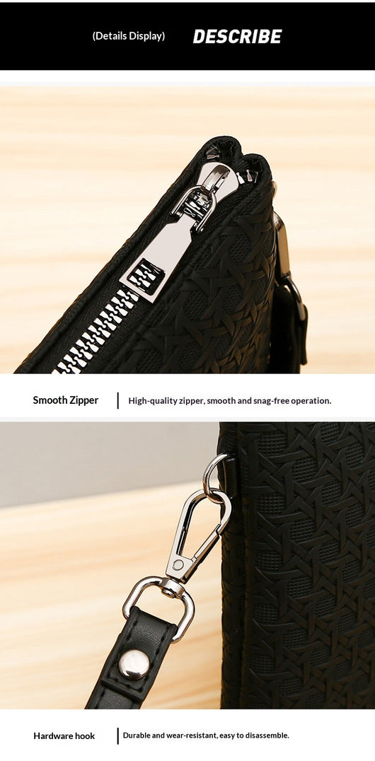 Clutch Personalizado de Textura Tejida con Diseño Minimalista y Gran Capacidad - Image 14
