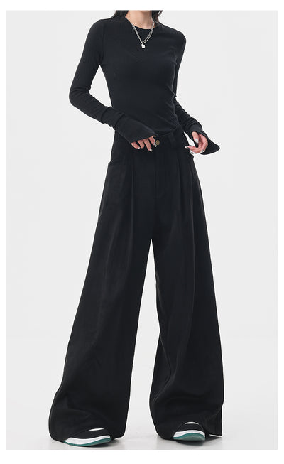 Pantalones Anchos Retro Vintage Marrón para Mujer - Estilo Casual Holgado - Image 27