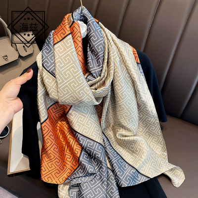 Foulard Ligero de Seda para Mujer - Bufanda Larga Elegante de Verano - Image 39