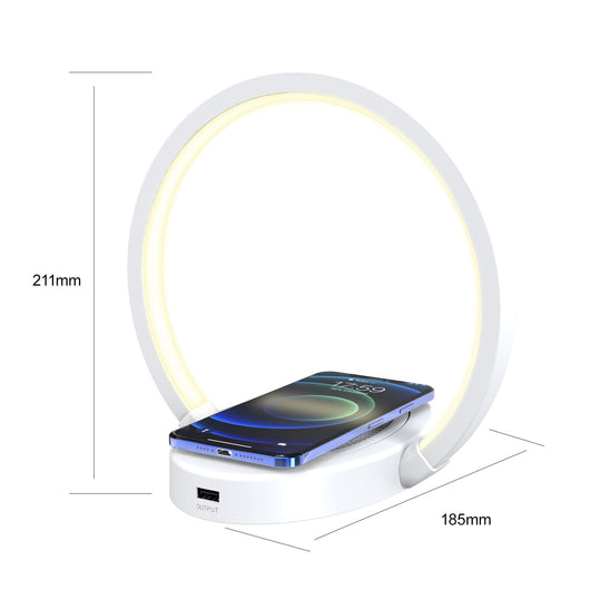 Lámpara Nocturna Inteligente con Altavoz Bluetooth, Cargador Inalámbrico 10W y Soporte para Teléfono - Image 7