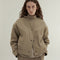 Chaqueta Acolchada Mujer Cuello Redondo con Botones