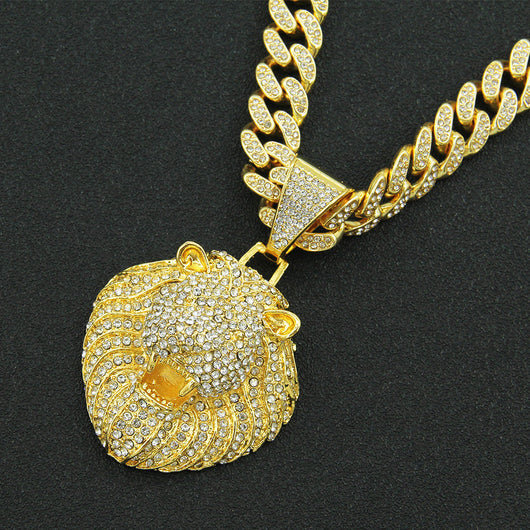 Collar Colgante Cabeza de León Diamantado 3D Personalizado para Hombre - Image 10