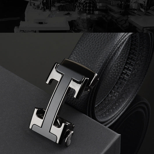 Cinturón de Cuero para Hombre con Hebilla Automática - Image 9