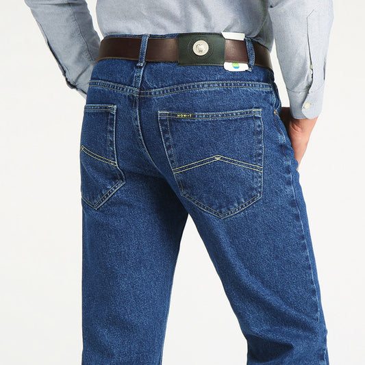Jeans Retro de Cintura Alta Holgados Corte Recto para Hombre