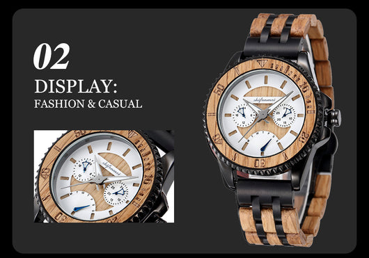 Reloj Deportivo para Hombre con Diseño de Madera y Mecanismo de Precisión - Image 16