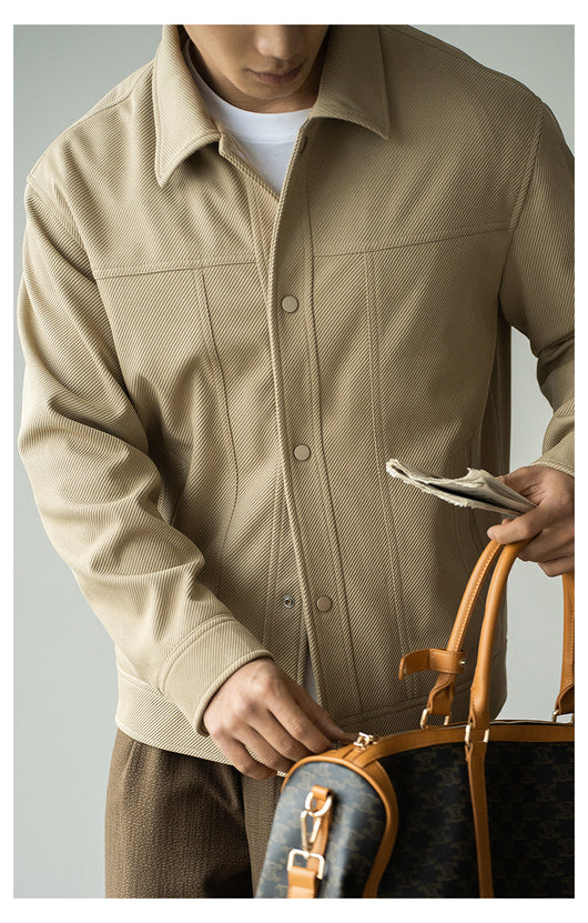 Chaqueta de Trabajo Profesional con Cuello Texturizado en Twill para Hombre - Image 17