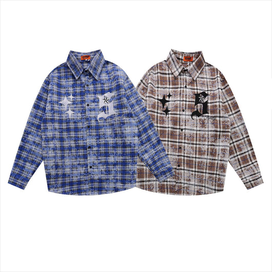 Camisa de Cuadros Americana para Primavera - Manga Larga Estilo Street - Image 6