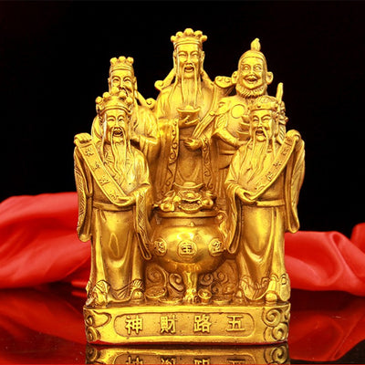 Buda Dios de la Riqueza en Cobre Puro - Estatua Grande - Image 3