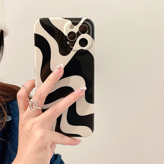 Funda para Celular Diseño Ondulado Blanco y Negro - Image 8