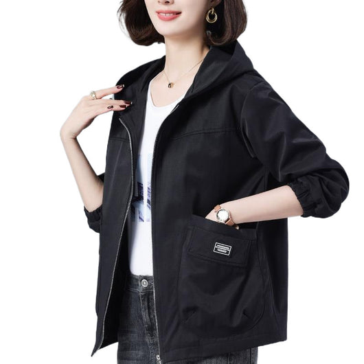 Chaqueta Suelta con Capucha Versátil y Rejuvenecedora - Image 5