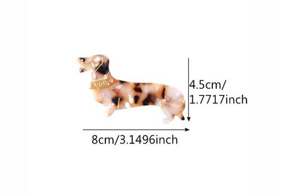 Horquillas Perro Salchicha en Acetato de Celulosa - Estilo Coreano - Image 12