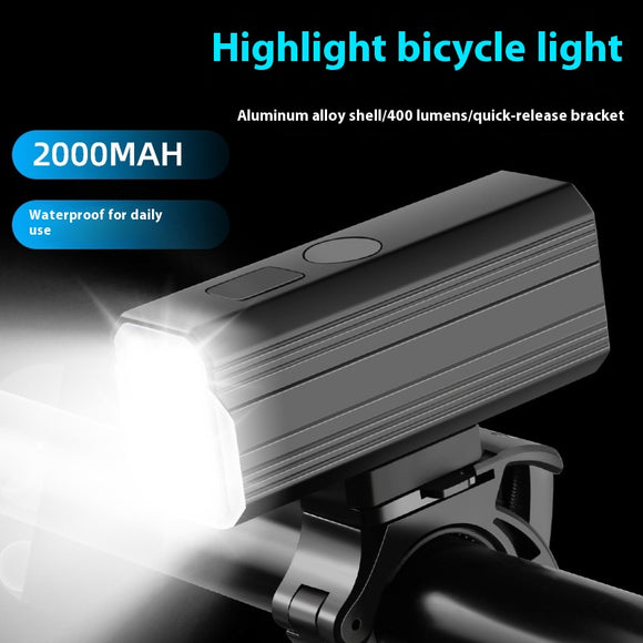 Luz Frontal LED para Bicicleta de Montaña - Doble Haz Ajustable USB Tipo-C