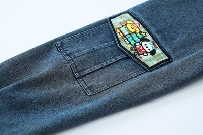 Chaqueta Denim Vintage con Bordado de Pareja - Image 17