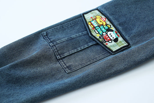 Chaqueta Denim Vintage con Bordado de Pareja - Image 17