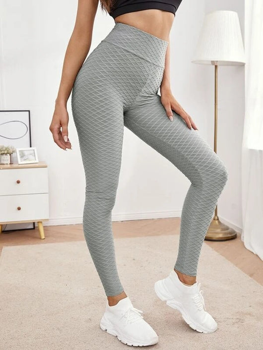 Pantalones Yoga Cintura Alta Ajustados con Tecnología Jacquard - Image 7