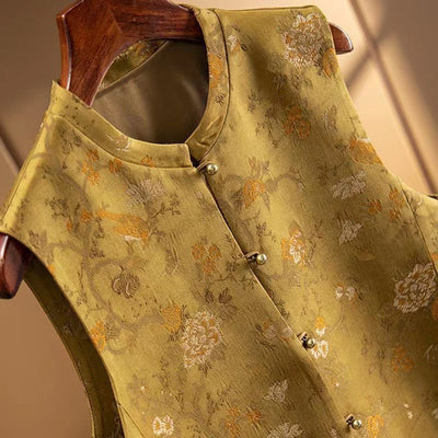 Chaleco de Satén Tejido Estampado Corte A para Mujer Talla Grande - Image 2