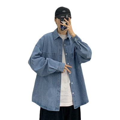 Camisa Vaquera Azul Clásica Corte Relajado para Hombre - Image 5