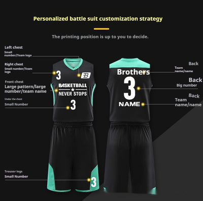 Uniforme de Baloncesto Profesional Transpirable - Conjunto Deportivo de Entrenamiento y Competencia - Image 12