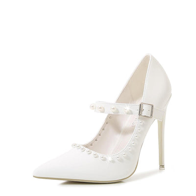 Tacones Stiletto Puntiagudos de 12cm con Perlas - Zapatos de Lujo - Image 10