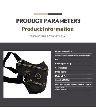 Máscara Steampunk Halloween con Cadena de Personalidad y Protección - Image 13