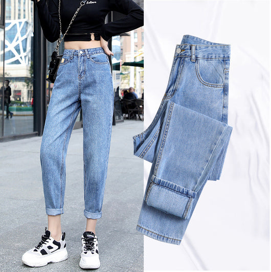 Jeans Rectos Talle Alto Mujer - Corte Slim y Holgado