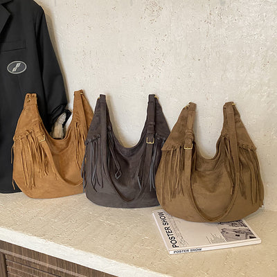 Bolsa Mensajera Retro de Gran Capacidad Tipo Dumpling para Otoño e Invierno - Image 4