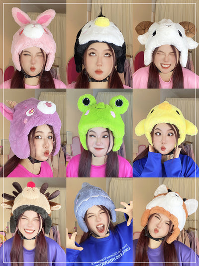 Set de Gorro Decorativo con Diseño de Animales Kawaii para Casco de Esquí - Image 14