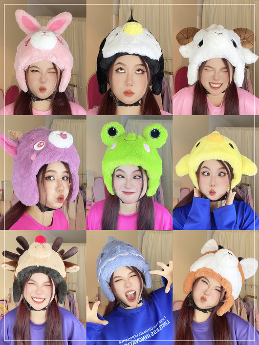 Set de Gorro Decorativo con Diseño de Animales Kawaii para Casco de Esquí - Image 14