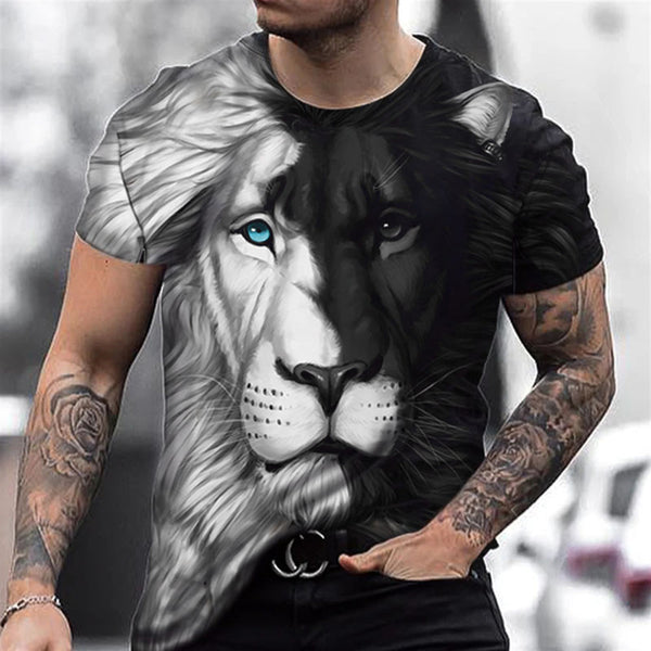 Playera Estampada León 3D para Hombre - Diseño Beast Verano - Image 6