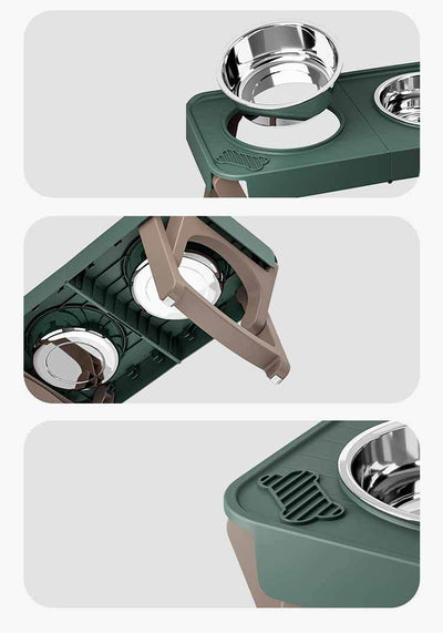 Comedero Plegable Elevado para Mascotas con Base Antideslizante en Acero Inoxidable - Image 16