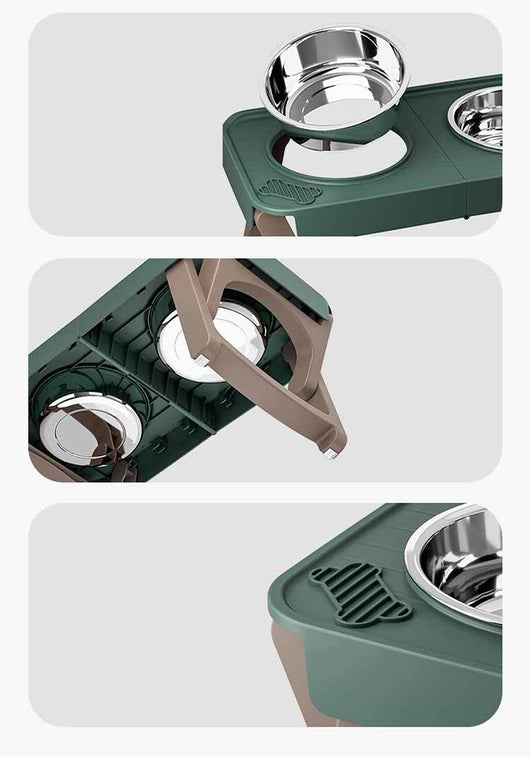 Comedero Plegable Elevado para Mascotas con Base Antideslizante en Acero Inoxidable - Image 16