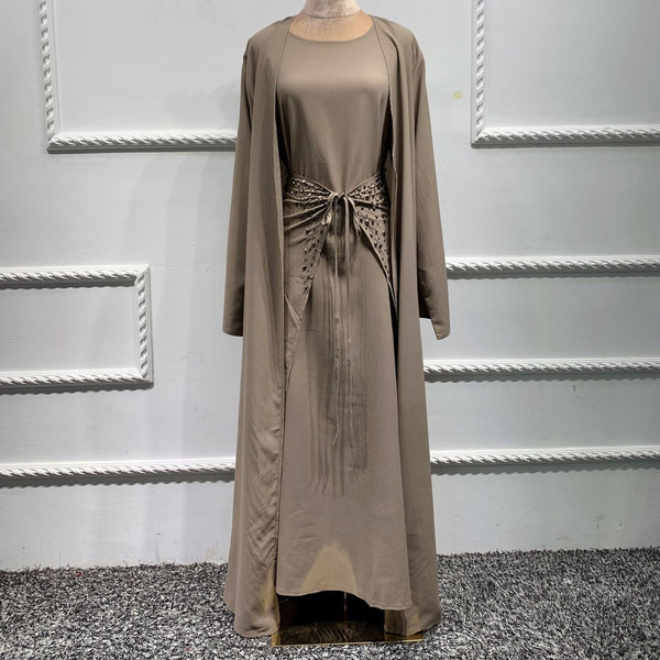 Traje Ejecutivo Tres Piezas Color Sólido Estilo Oriente Medio