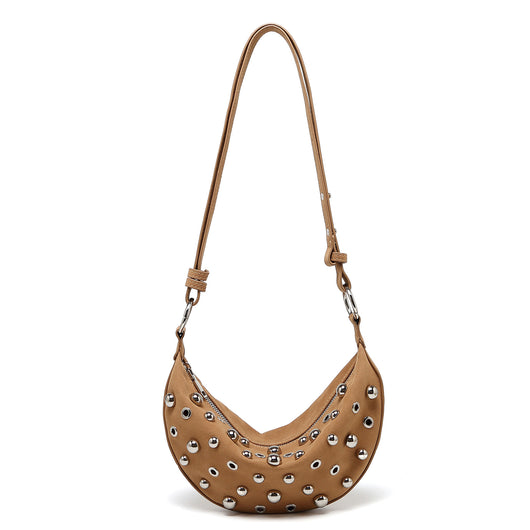 Bolsa Crossbody Retro con Remaches Acabado Metalizado Mate - Image 11
