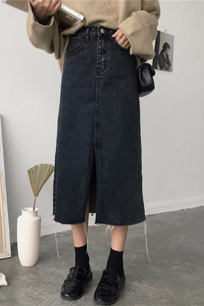 Falda Denim Mujer Otoño Invierno - Estilo Moderno - Image 3