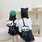 Mochila Infantil Peluche Negra con Diseño Adorable