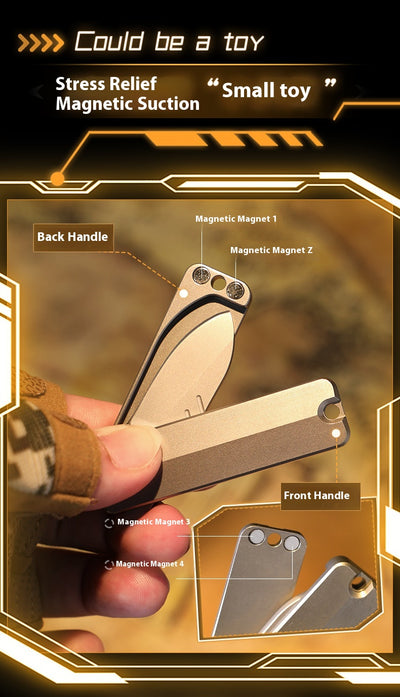 Cuchillo Plegable de Aleación de Titanio Mini A - Herramienta Táctica Compacta para Aventuras - Image 7