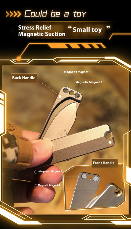 Cuchillo Plegable de Aleación de Titanio Mini A - Herramienta Táctica Compacta para Aventuras - Image 7