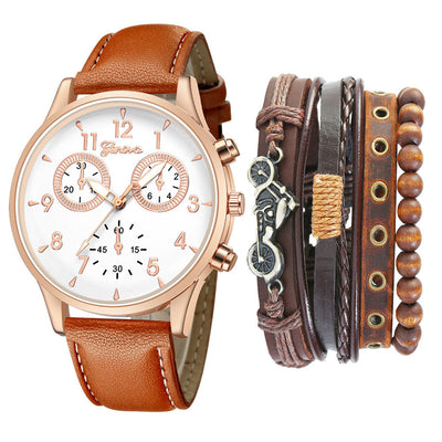 Reloj Pulsera Punk con Cinturón y Brazalete Doble Esfera - Image 9