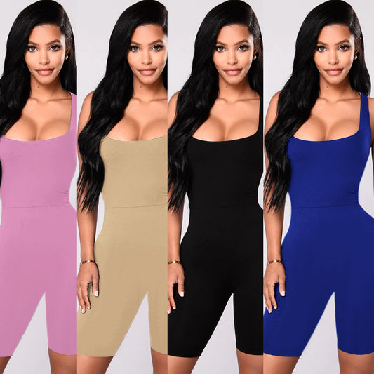 Body Ajustado sin Mangas Cuello Cuadrado