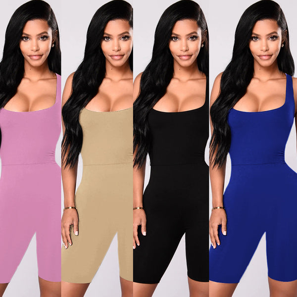 Body Ajustado sin Mangas Cuello Cuadrado