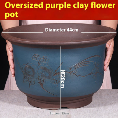 Maceta de Cerámica Púrpura Extragrande para Plantas de Interior - Image 27