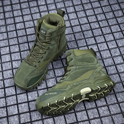 Botas Militares de Cuero para Hombre - Impermeables y Cálidas para Invierno - Image 17