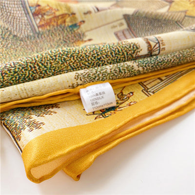 Pañuelo de Seda Grande Cuadrado para Mujer - Image 11