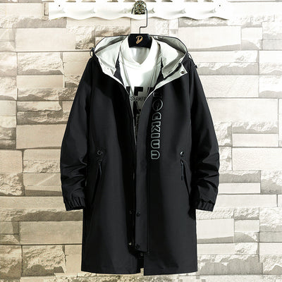 Chaqueta Cortavientos Casual Suelta de Largo Medio para Hombre - Image 9