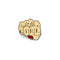 Creative Personality Drop Oil Fight Like A Girl Fist Brooch Badge Collar Pin Golden