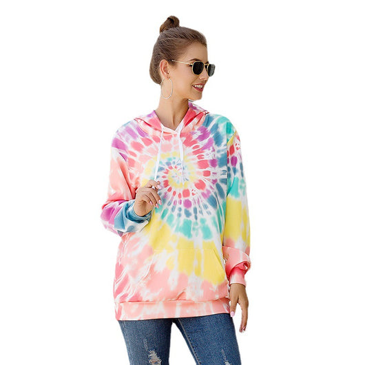 Sudadera con Capucha Estampada Suelta de Manga Larga - Image 9