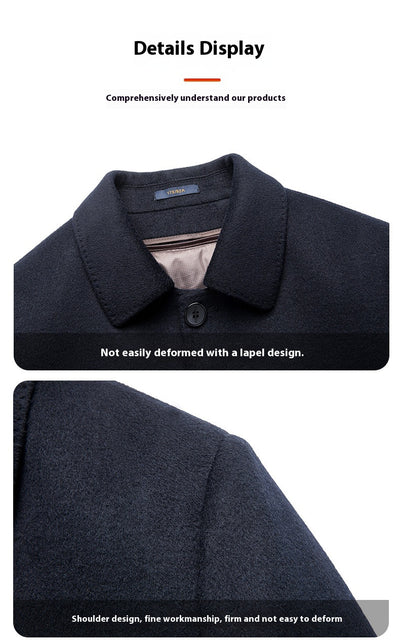 Abrigo de Lana Reversible con Solapa para Hombre Maduro - Image 19