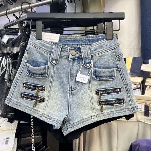 Shorts Denim con Cadena Decorativa - Estilo Fashion - Image 7