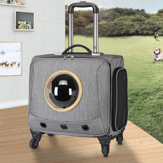 Transportín Portátil para Mascotas con Ruedas Giratorias